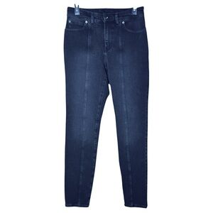 Duluth Trading Co. Women's Jean-Netics Hi Rise 5 Pocket Skinny Jeans Black 6 Reg